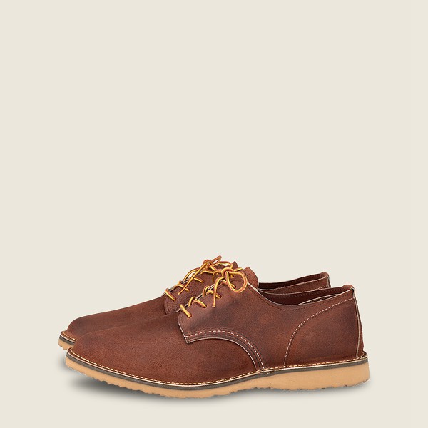 Red Wing Oxford Erkek - Weekender - Muleskinner Deri - Kahverengi - 40ATXOFME